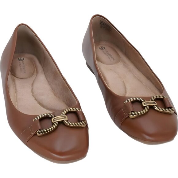 Giani Bernini Brookee Memory Foam Ballet Flat Cognac - Women's US 7M - Picture 1 of 6